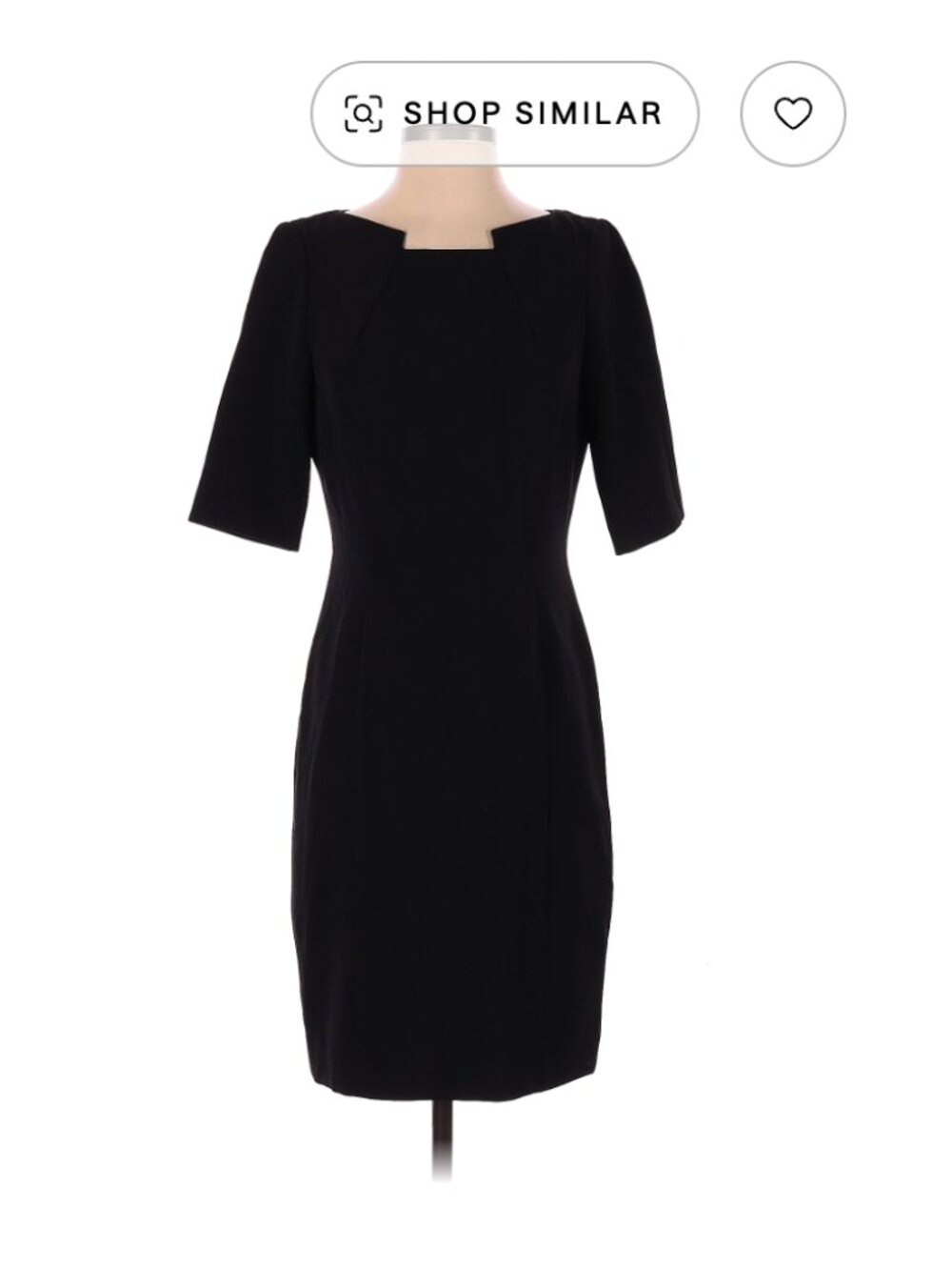Tahari Notched Neck sheath dress